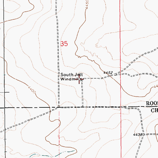 Topographic Map of South Jett Windmill, NM