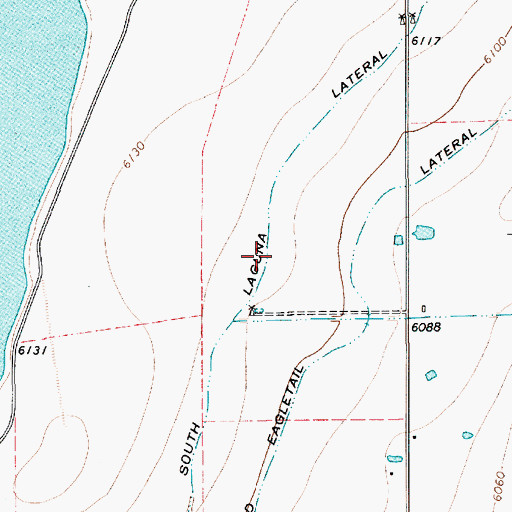 Topographic Map of South Laguna Lateral, NM