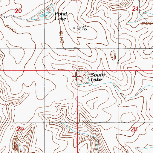 Topographic Map of South Lake, NM