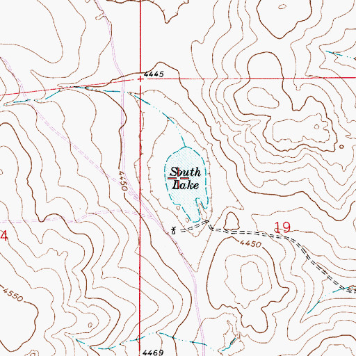 Topographic Map of South Lake, NM