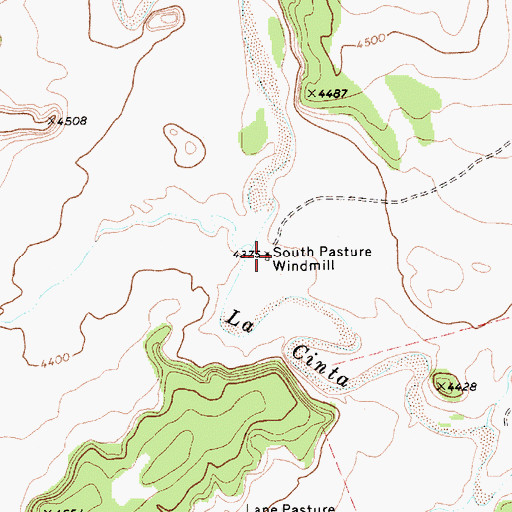 Topographic Map of South Pasture Windmill, NM