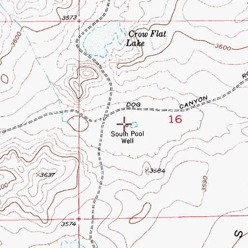 Topographic Map of South Pool Well, NM