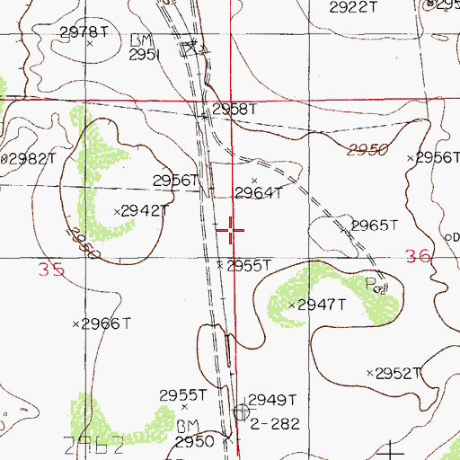 Topographic Map of South Reed Well, NM