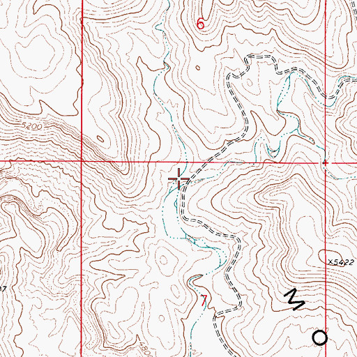Topographic Map of South Tank Canyon, NM