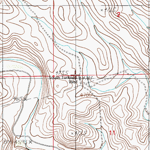 Topographic Map of South Turknett Well, NM