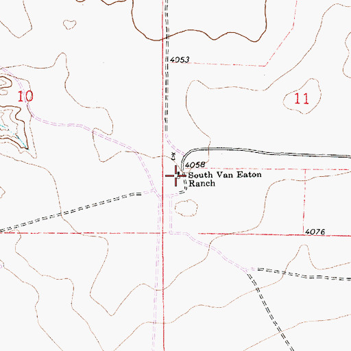 Topographic Map of South Van Eaton Ranch, NM