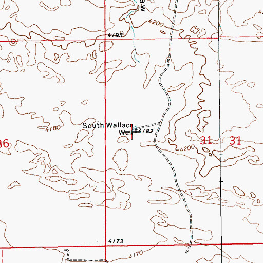 Topographic Map of South Wallace Well, NM