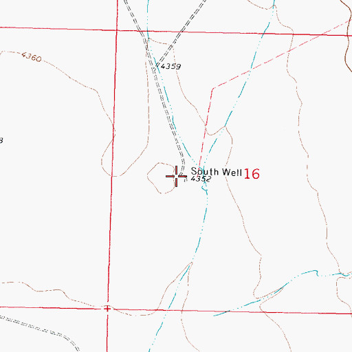 Topographic Map of South Well, NM