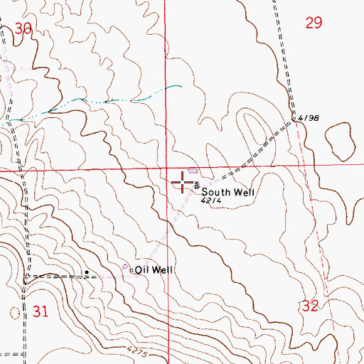 Topographic Map of South Well, NM