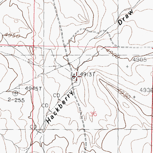 Topographic Map of South Windmill, NM