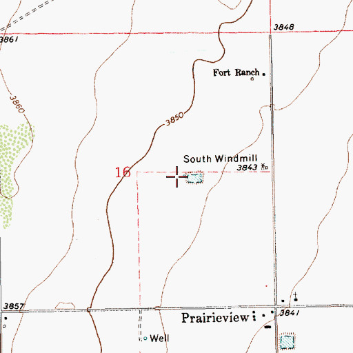 Topographic Map of South Windmill, NM