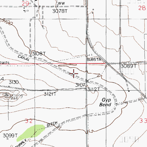 Topographic Map of Southern Canal, NM