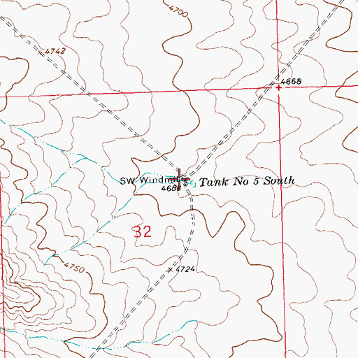 Topographic Map of Southwest Windmill, NM