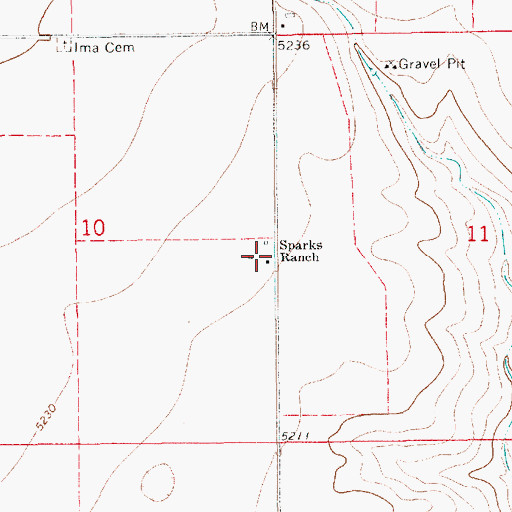 Topographic Map of Sparks Ranch, NM