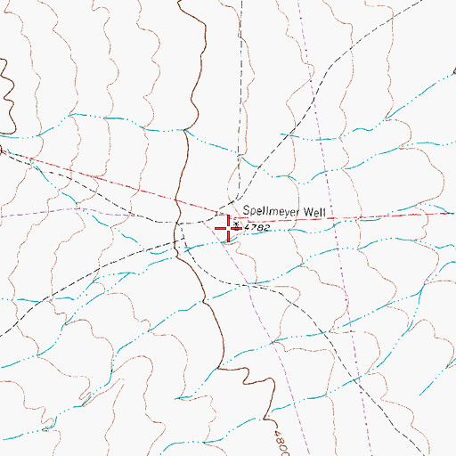 Topographic Map of Spellmeyer Well, NM