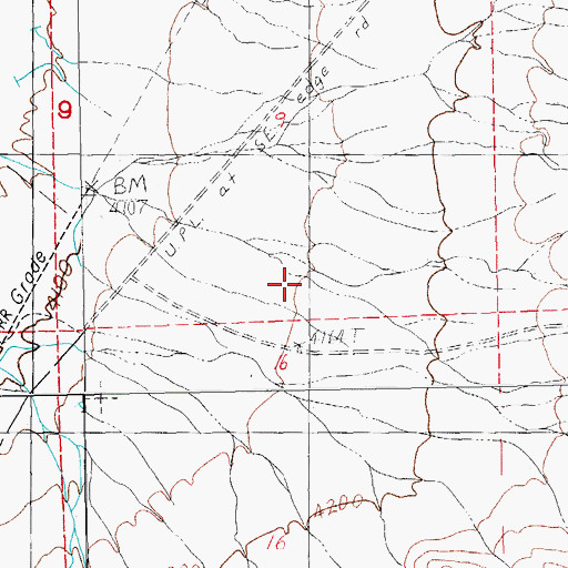 Topographic Map of Spencer Ranch, NM