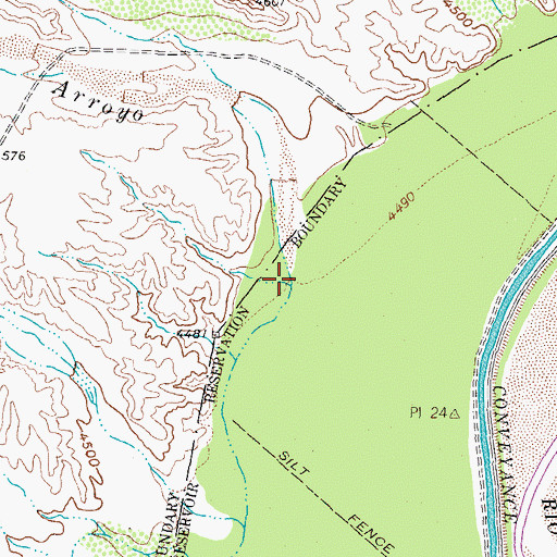 Topographic Map of Spikey Arroyo, NM