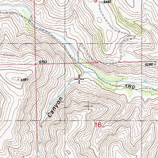 Topographic Map of Spring Canyon, NM