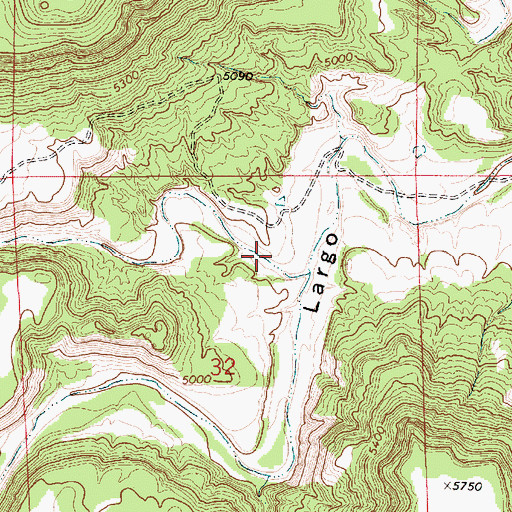 Topographic Map of Spring Canyon, NM