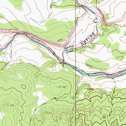 Topographic Map of Spring Creek, NM