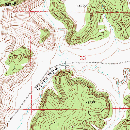 Topographic Map of Spring Creek, NM