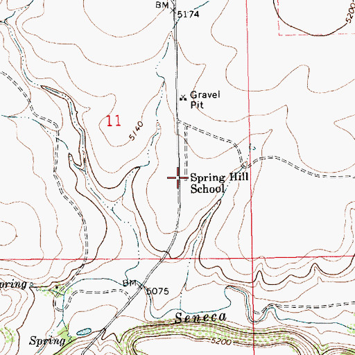Topographic Map of Spring Hill School, NM