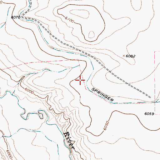 Topographic Map of Springer Ditch, NM