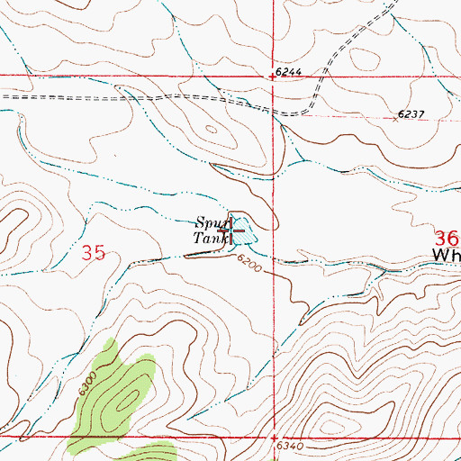 Topographic Map of Spur Tank, NM
