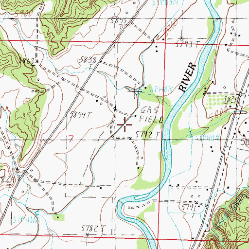 Topographic Map of Stacy Ditch, NM