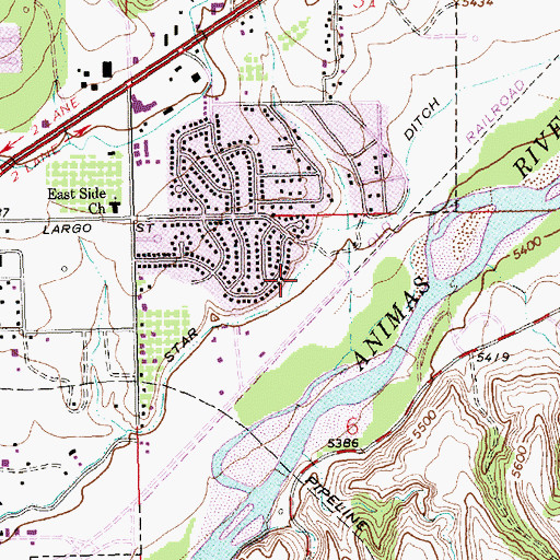 Topographic Map of Star Ditch, NM