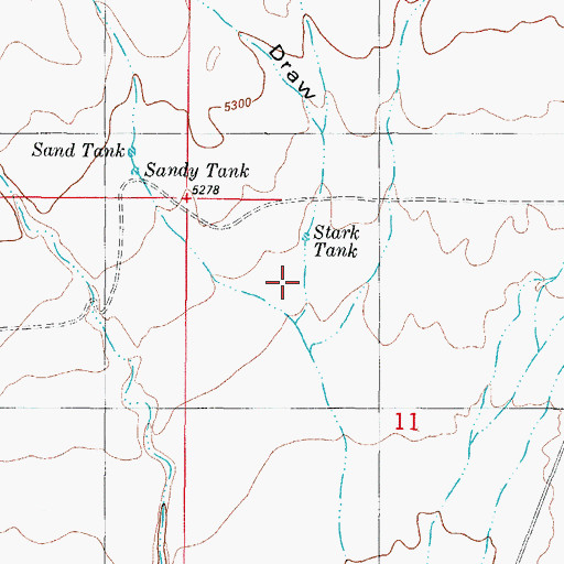 Topographic Map of Stark Tank, NM