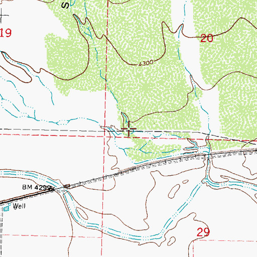 Topographic Map of Starvation Draw, NM