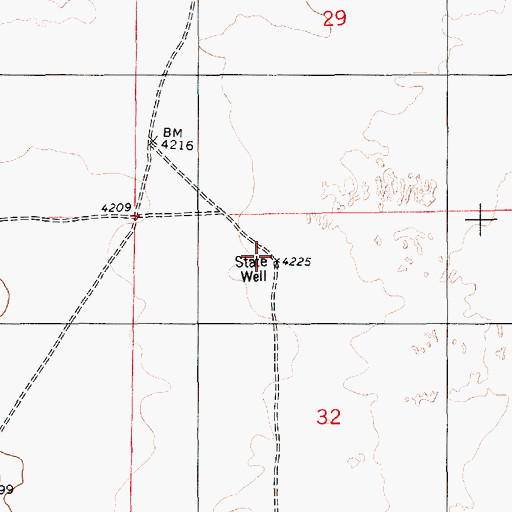 Topographic Map of State Well, NM