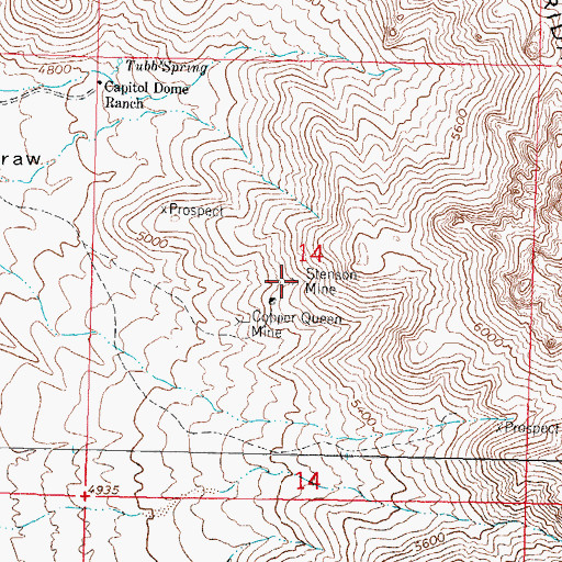 Topographic Map of Stenson Mine, NM