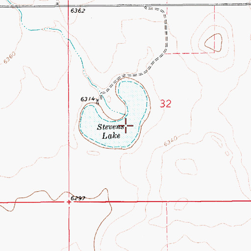 Topographic Map of Stevens Lake, NM