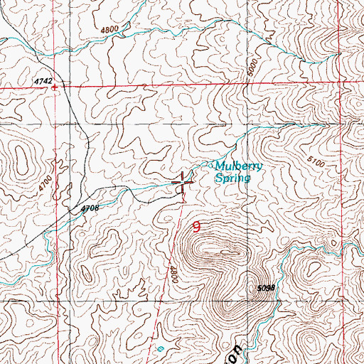 Topographic Map of Stevens Ranch, NM