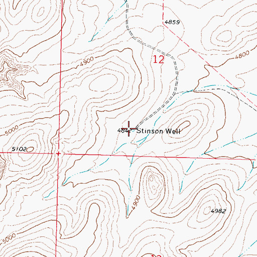Topographic Map of Stinson Well, NM