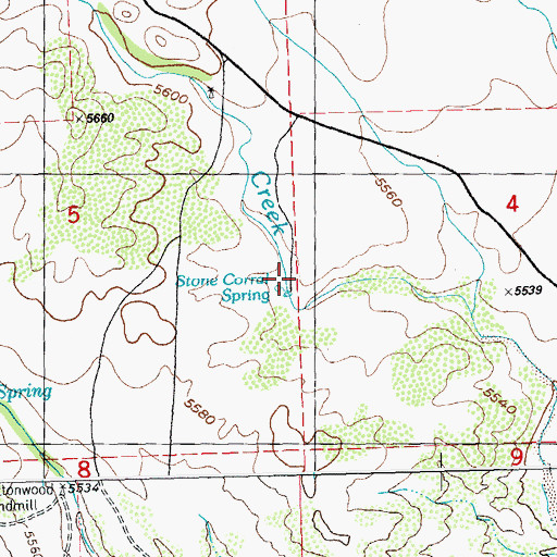 Topographic Map of Stone Corral Spring, NM