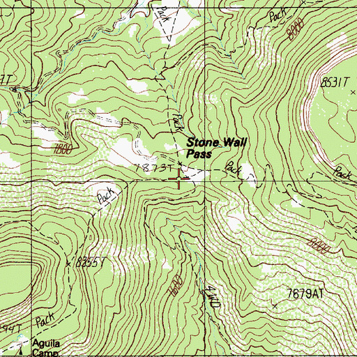 Topographic Map of Stone Wall Pass, NM