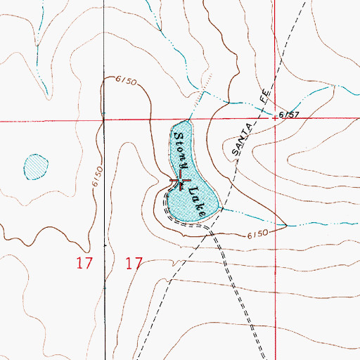 Topographic Map of Stony Lake, NM