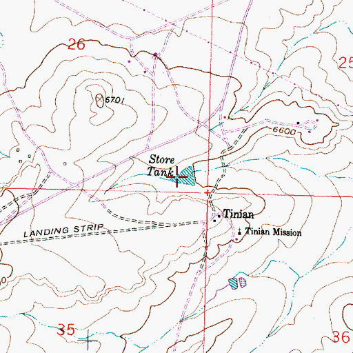 Topographic Map of Store Tank, NM