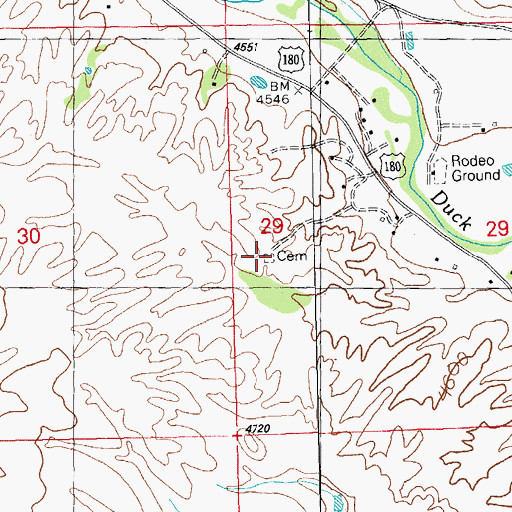 Topographic Map of Stout Cemetery, NM