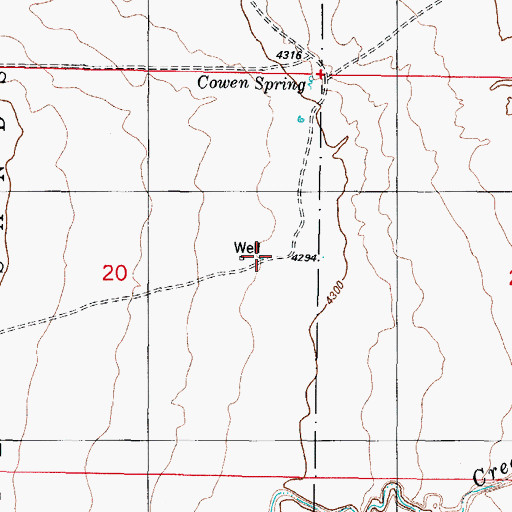 Topographic Map of Stover Ranch, NM