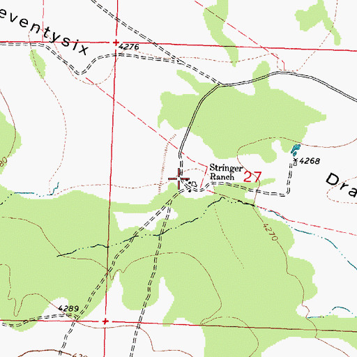Topographic Map of Stringer Ranch, NM