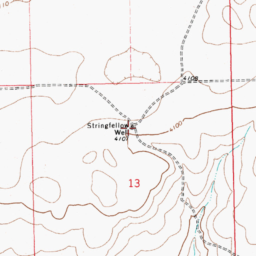 Topographic Map of Stringfellow Well, NM