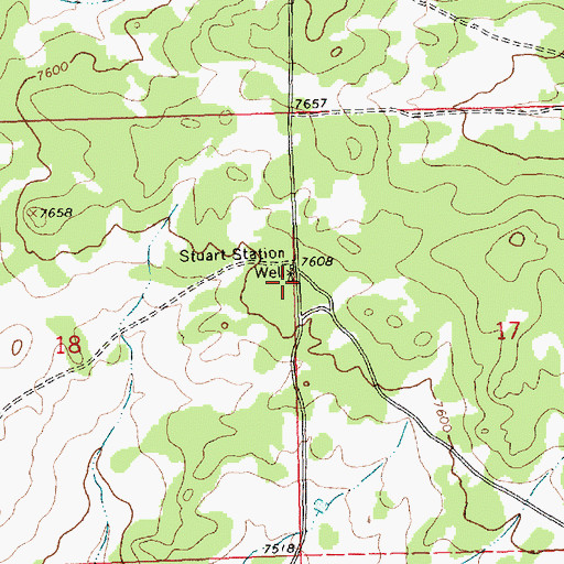 Topographic Map of Stuart Station Well, NM