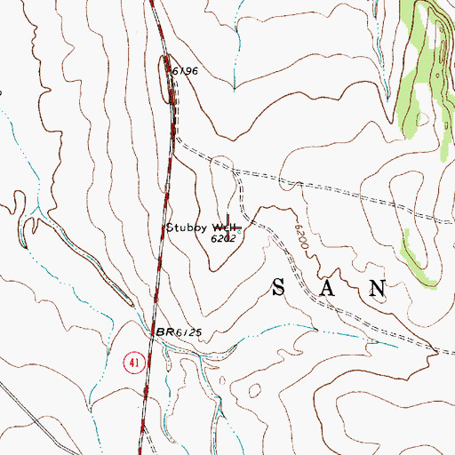 Topographic Map of Stubby Well, NM