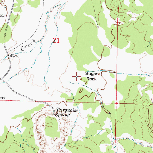 Topographic Map of Sugar Rock, NM
