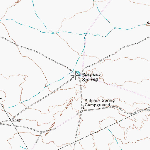 Topographic Map of Sulphur Spring, NM