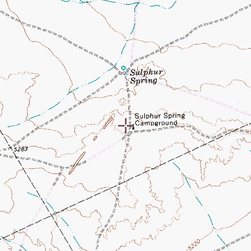 Topographic Map of Sulphur Spring Campground, NM